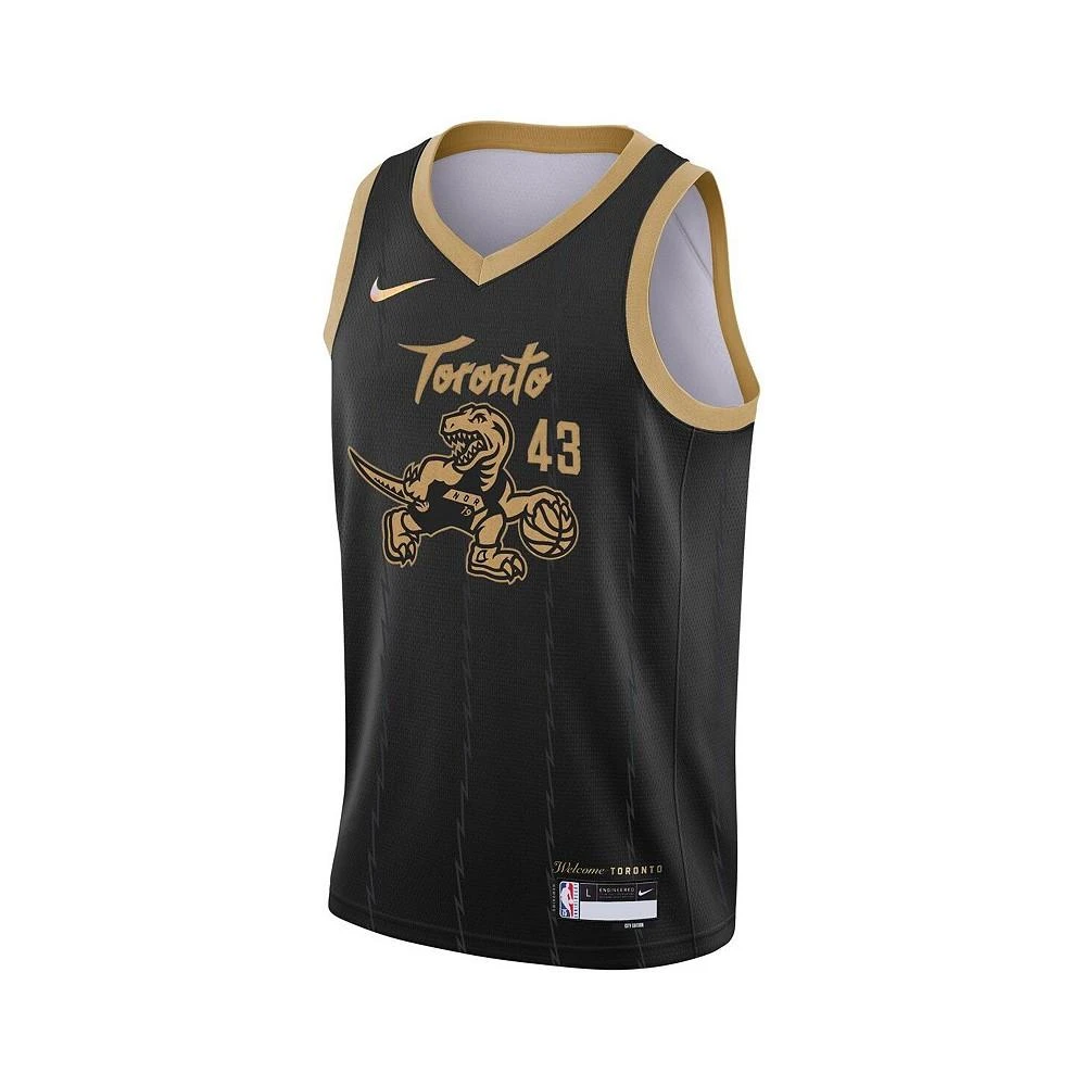 商品NIKE|Youth Unisex Pascal Siakam Black Toronto Raptors 2021/22 Swingman Jersey - City Edition,价格¥672,第2张图片详细描述