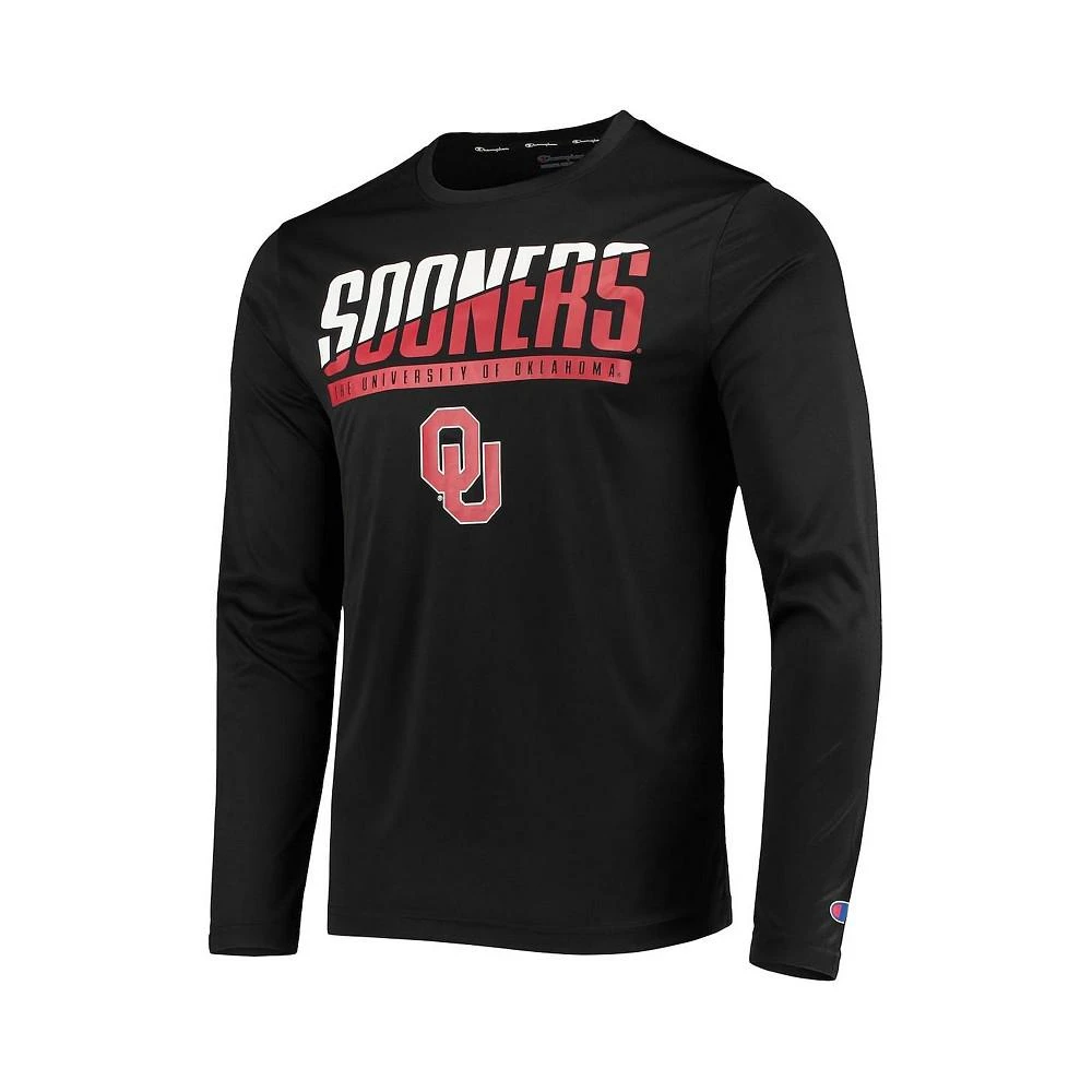商品CHAMPION|Men's Black Oklahoma Sooners Wordmark Slash Long Sleeve T-shirt,价格¥258,第3张图片详细描述