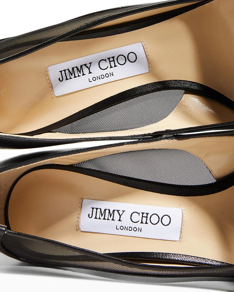 商品Jimmy Choo|Love Leather Mesh Pumps,价格¥3124,第4张图片详细描述