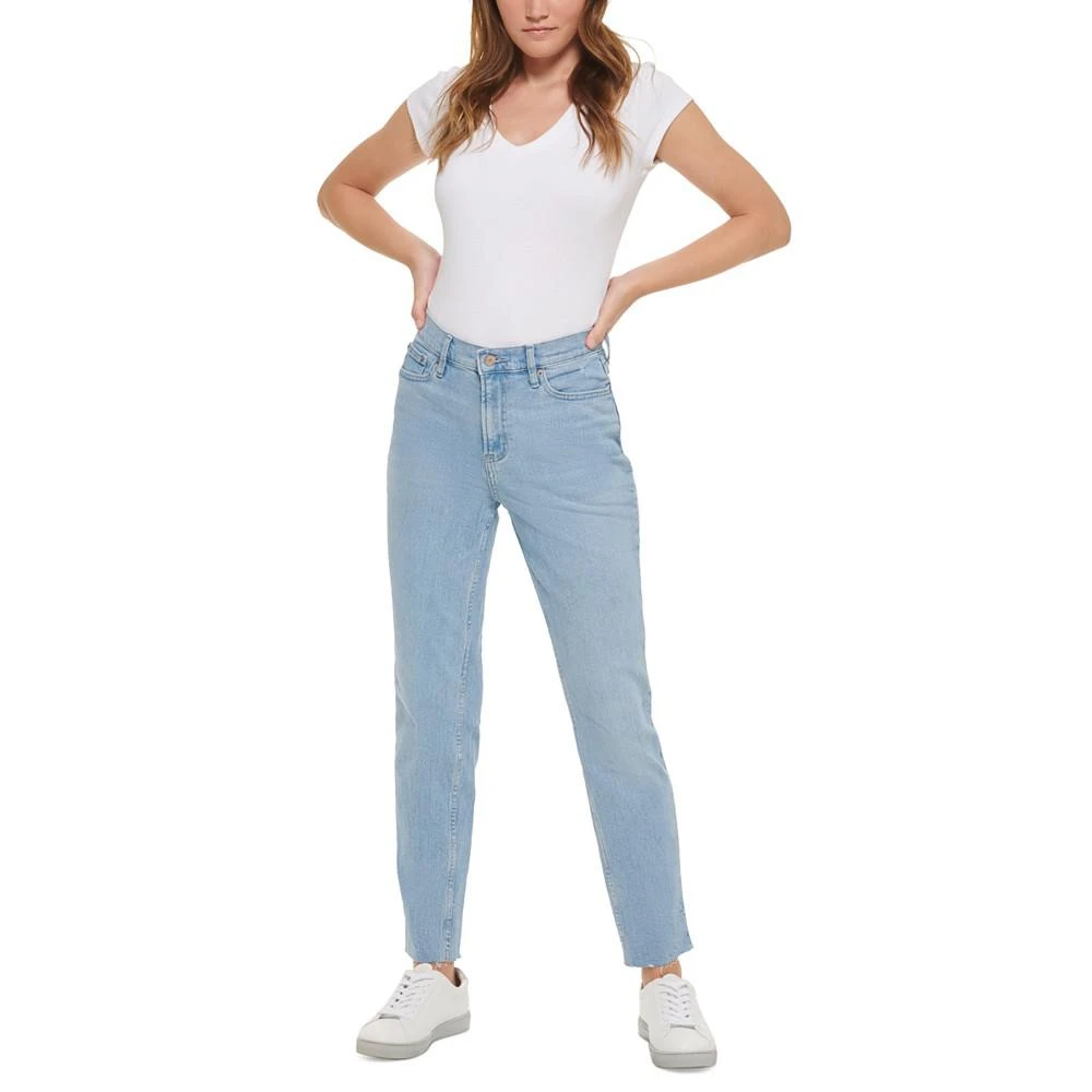 商品Calvin Klein|Women's Super High-Rise Slim-Fit Raw-Hem Jeans,价格¥179,第4张图片详细描述