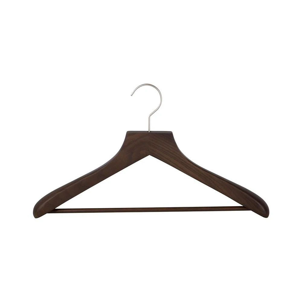 商品East Bank Designs|Hardwood Suit Hanger with Bar, Set of 4,价格¥514,第2张图片详细描述