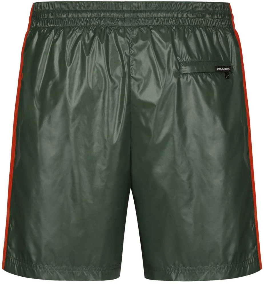 商品Dolce & Gabbana|Mid-length patchwork swim trunks with print,价格¥2282,第4张图片详细描述