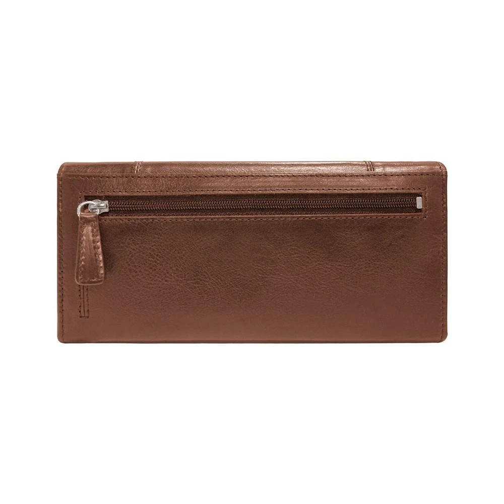 商品Mancini Leather Goods|Casablanca Collection RFID Secure Ladies Trifold Wallet,价格¥734,第5张图片详细描述