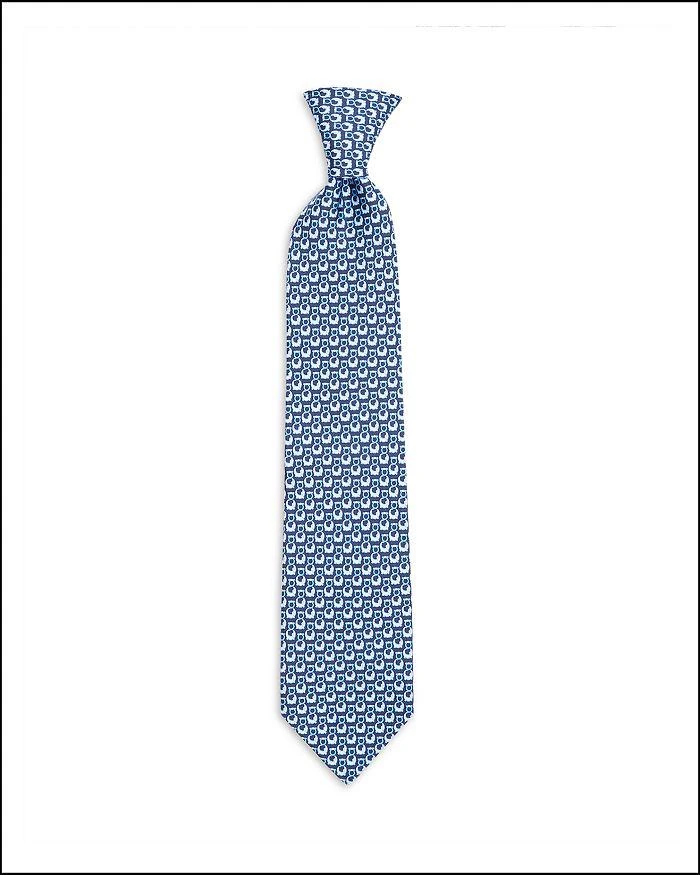 商品Salvatore Ferragamo|Otello Alligator Print Silk Classic Tie,价格¥1170,第1张图片