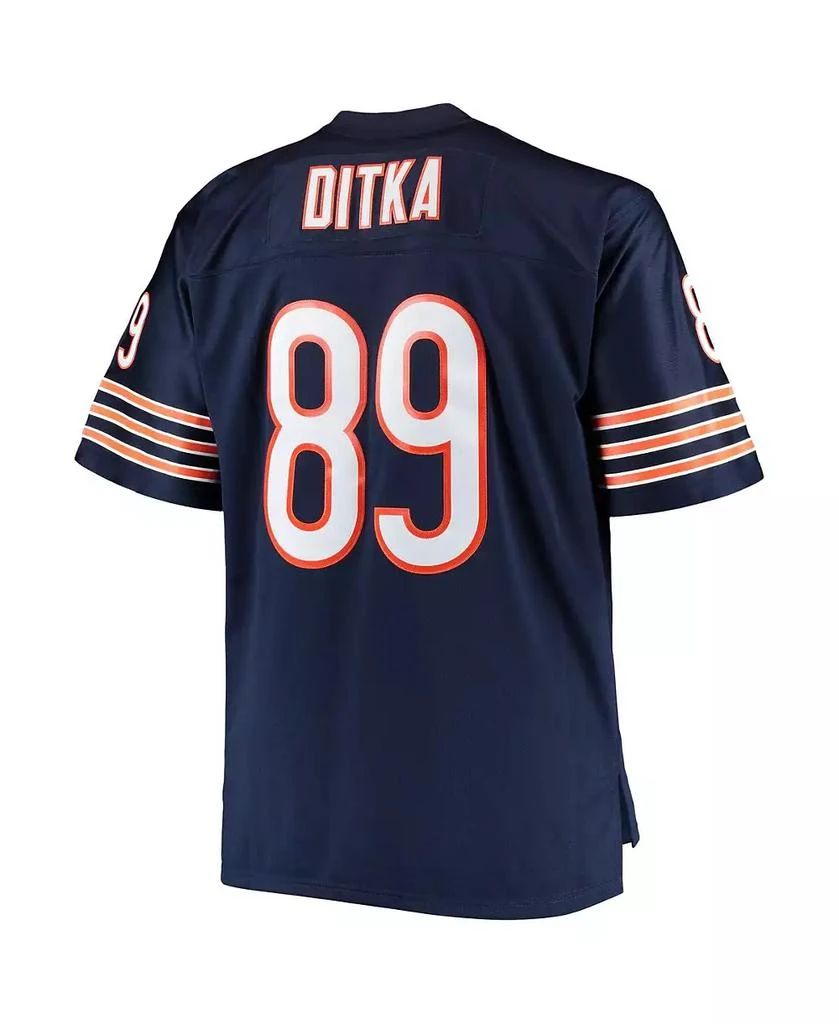 商品Mitchell & Ness|Men's Mike Ditka Navy Chicago Bears Big and Tall 1966 Retired Player Replica Jersey,价格¥1021,第3张图片详细描述