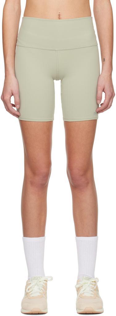商品Alo|Green High-Waist Biker Shorts,价格¥537,第1张图片