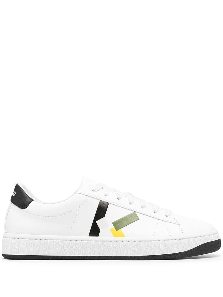 商品Kenzo|Kenzo Men's White Leather Sneakers,价格¥3110,第1张图片