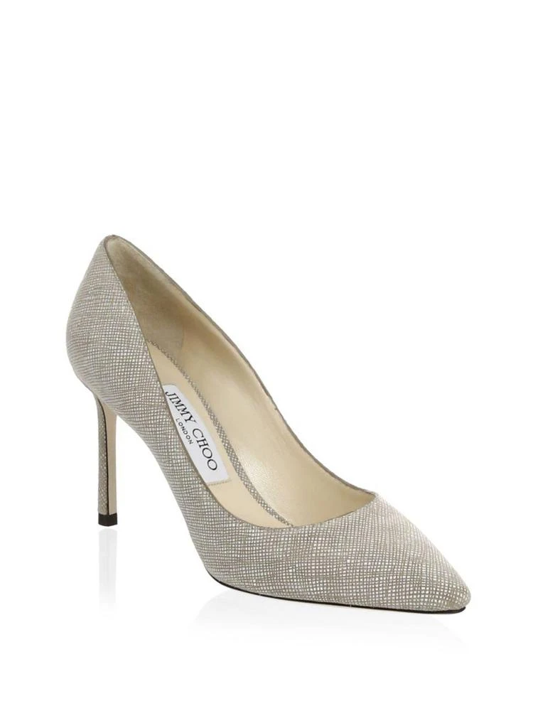 商品Jimmy Choo|Canvas Leather Point Toe Pumps,价格¥1766,第1张图片
