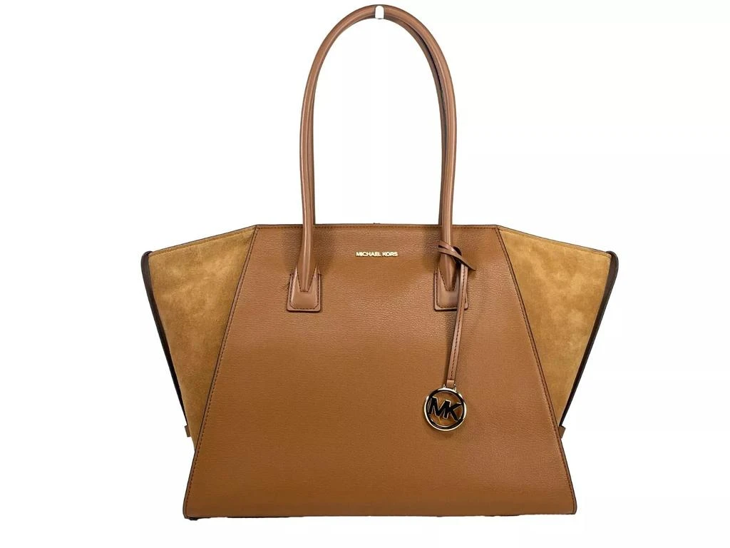 商品Michael Kors|Avril XL Suede Leather Top Zip Satchel Bag Luggage Women's,价格¥2473,第1张图片