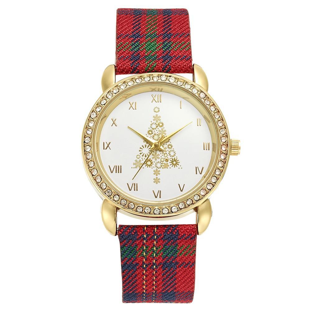 商品Charter Club|圣诞树格纹腕表, 36mm,价格¥66,第1张图片