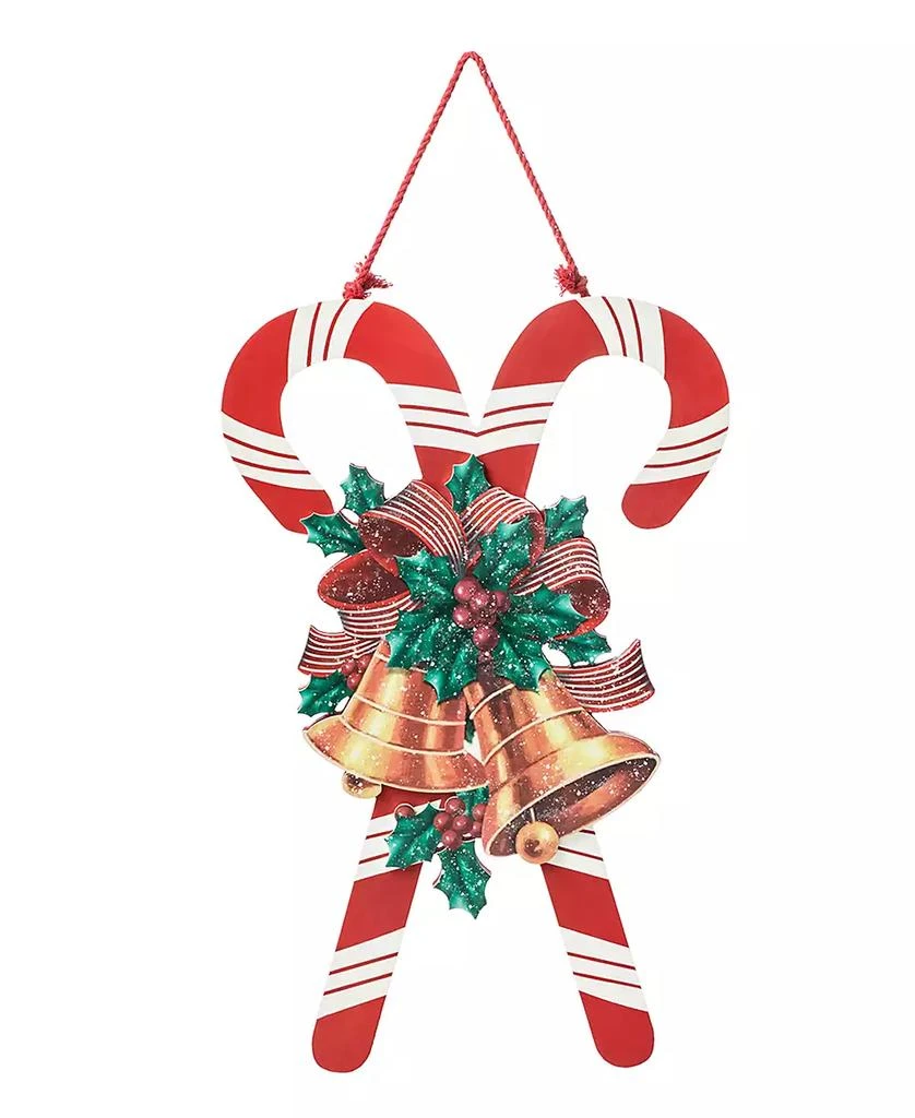 商品Glitzhome|20" H Wooden Christmas Candy Cane Wall Decor,价格¥112,第2张图片详细描述
