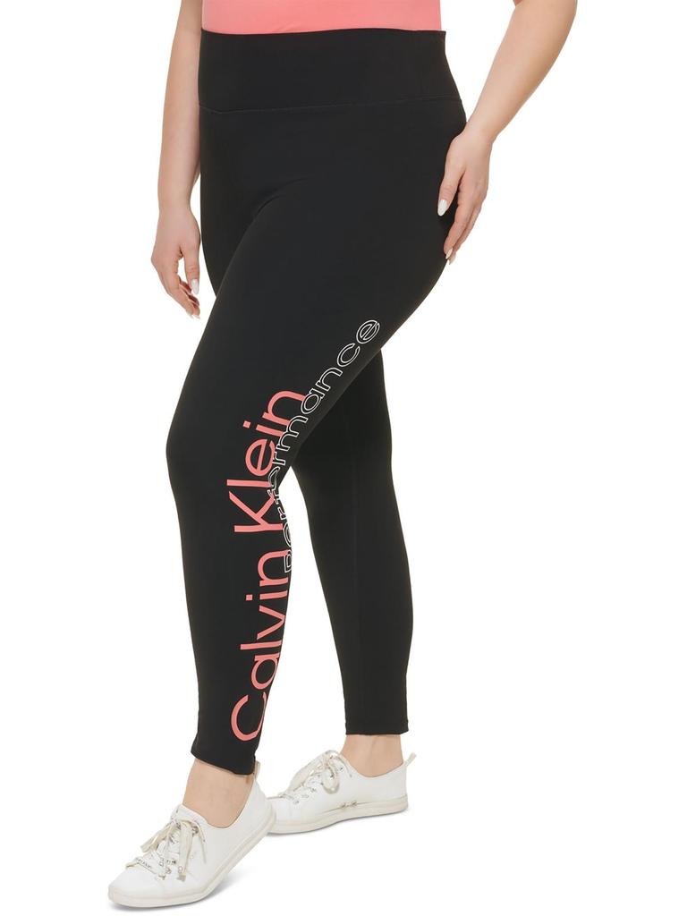 Plus Womens Knit Logo Leggings商品第1张图片规格展示