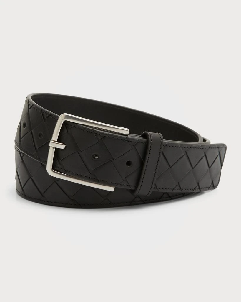 商品Bottega Veneta|Men's Cintura Intrecciato Leather Belt,价格¥5561,第1张图片