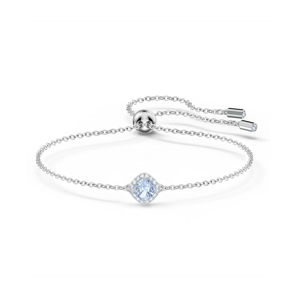 Silver-Tone Cushion-Crystal Slider Bracelet商品第1张图片规格展示