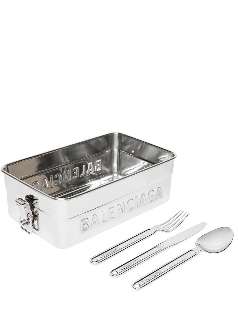 商品Balenciaga|Logo Detail Stainless Steel Lunch Box,价格¥6059,第3张图片详细描述