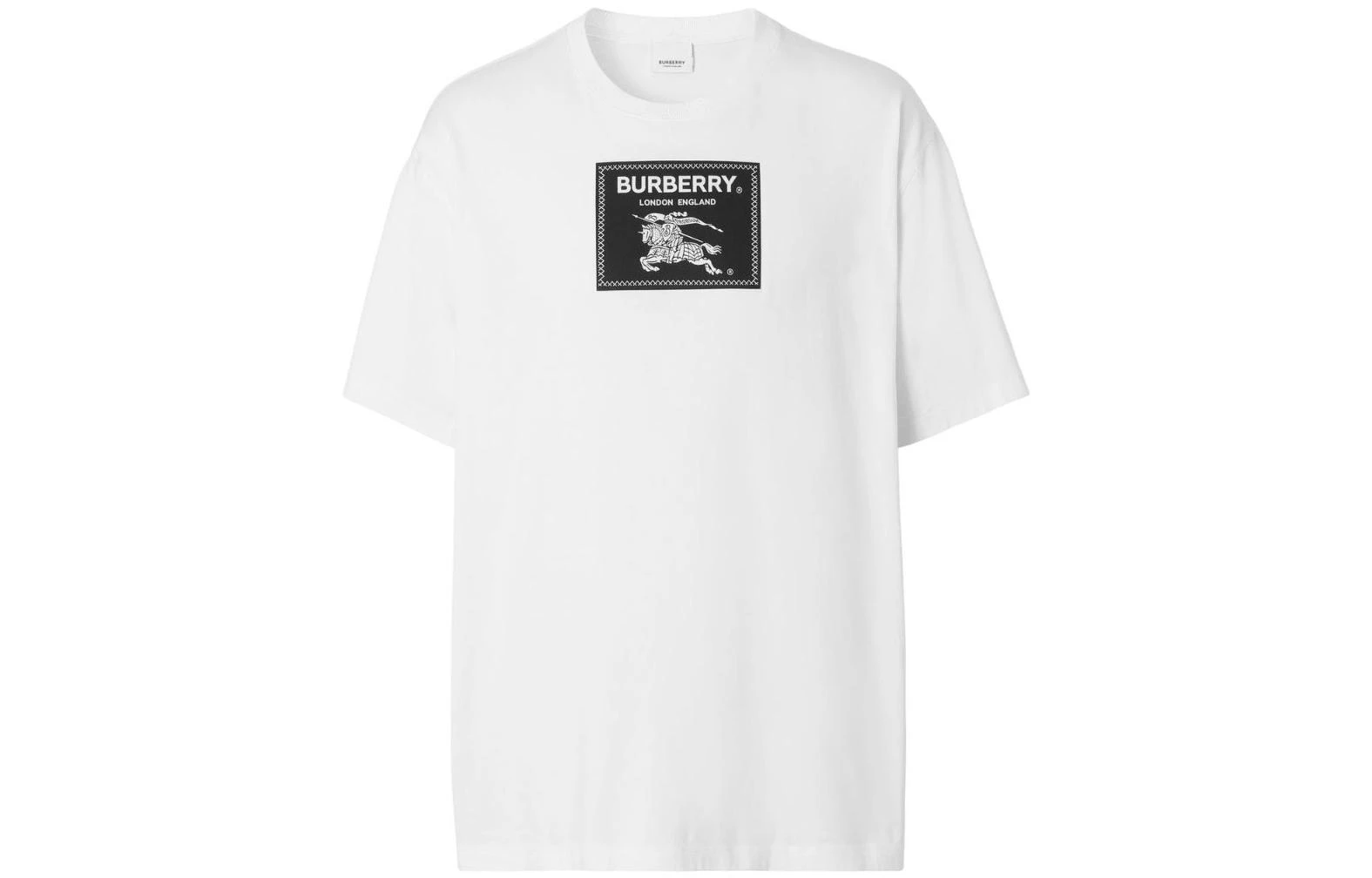 商品[国内直发] Burberry|博柏利 SS23 Logo标贴圆领套头短袖T恤 男款 白色,价格¥2312,第4张图片详细描述