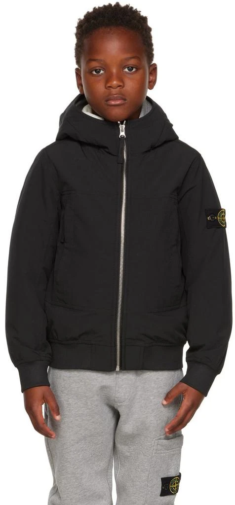 商品Stone Island Junior|Kids Black Soft-Shell-R Jacket,价格¥1802,第1张图片