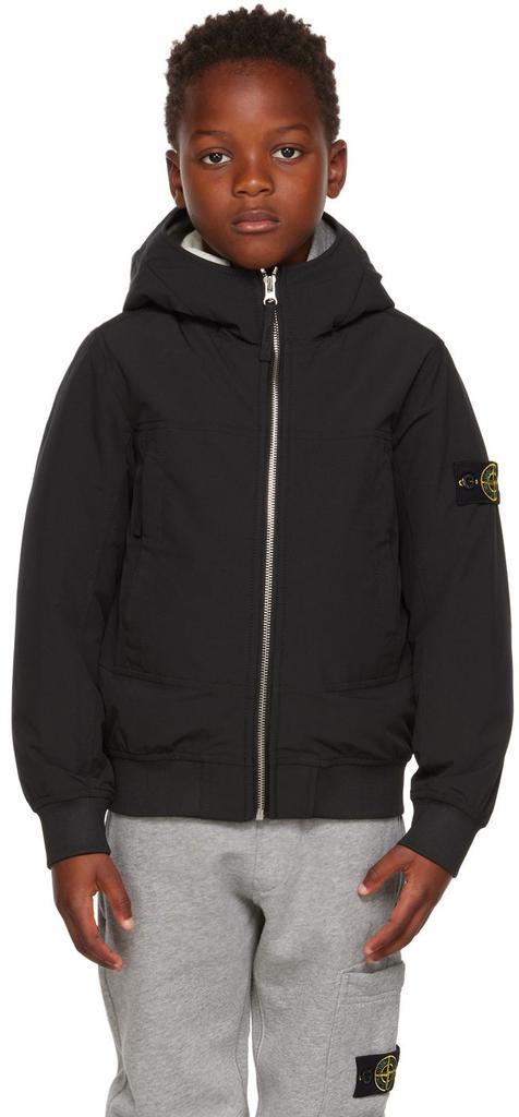 商品Stone Island Junior|Kids Black Soft-Shell-R Jacket,价格¥2919,第1张图片