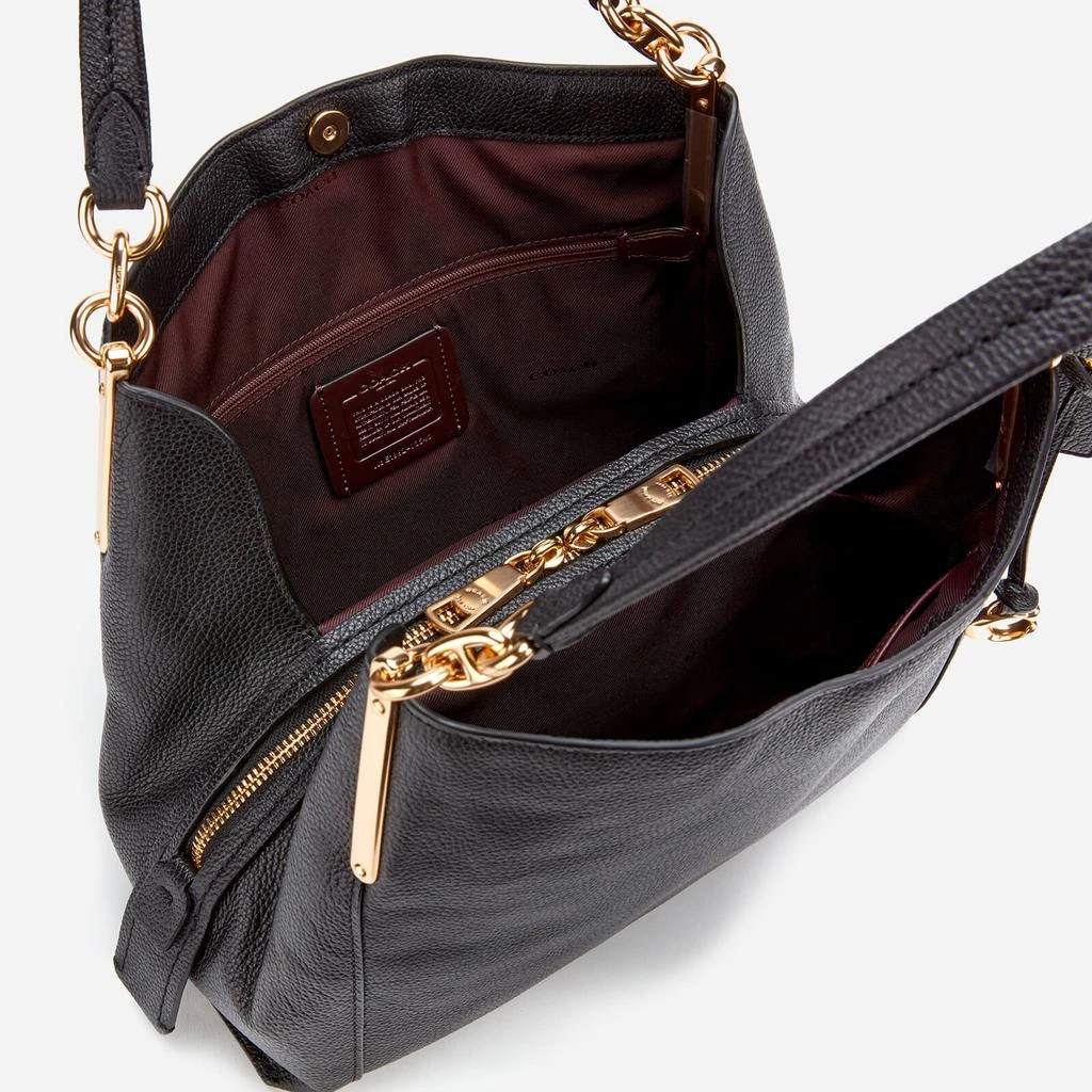 商品Coach|Coach Women's Polished Pebble Leather Dalton 28 Shoulder Bag - Black,价格¥1732,第5张图片详细描述