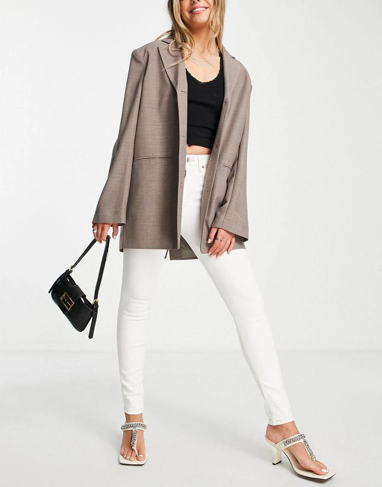 商品Topshop|Topshop Jamie jeans in off white,价格¥214,第4张图片详细描述