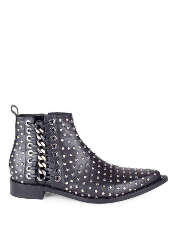 商品Alexander McQueen|Studded Flat Leather Booties,价格¥4380,第5张图片详细描述