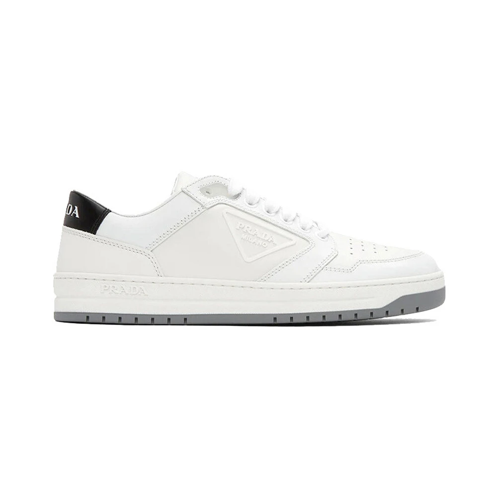 商品[国内直发] Prada|PRADA 女士白色皮革系带休闲运动鞋 1E790M-3LJ6-F097W,价格¥10841,第1张图片