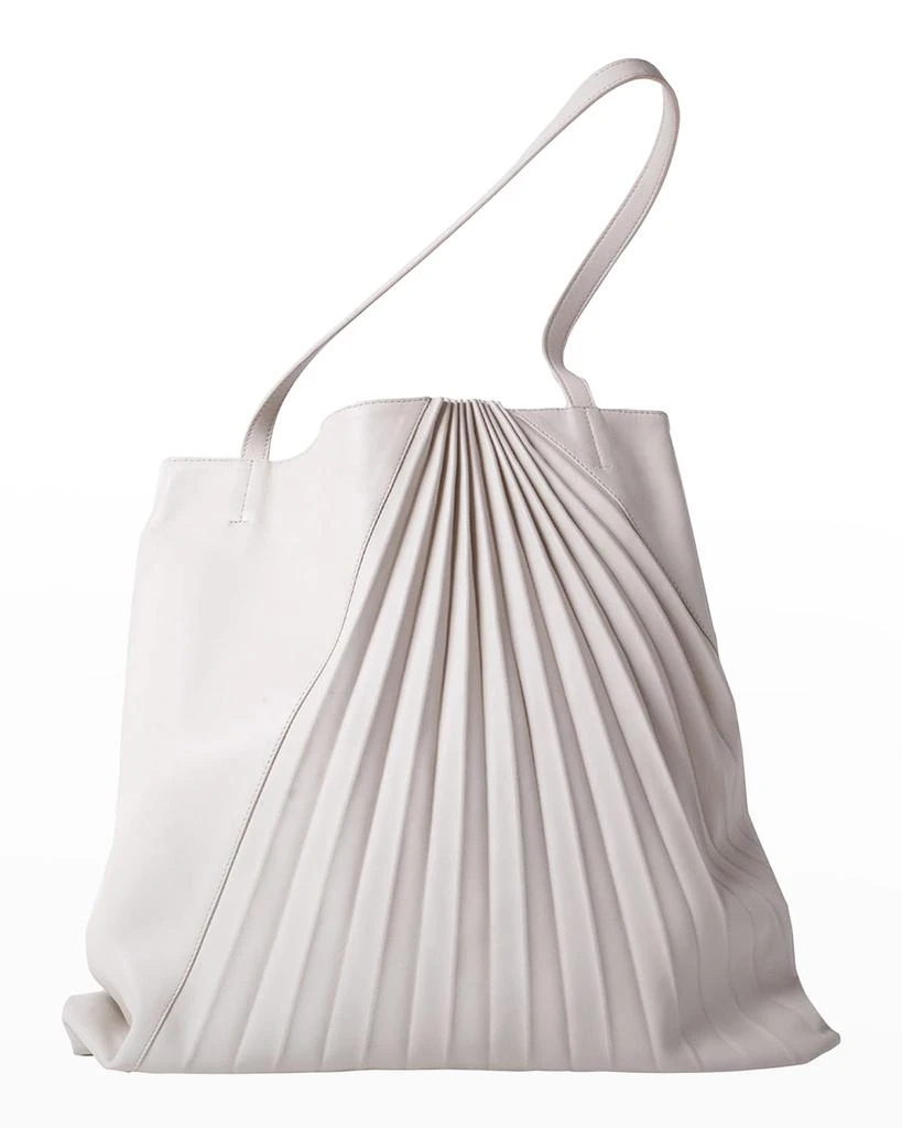 商品Sabrina Zeng|Chiaroscuro Pleated Lambskin Tote Bag,价格¥4652,第1张图片