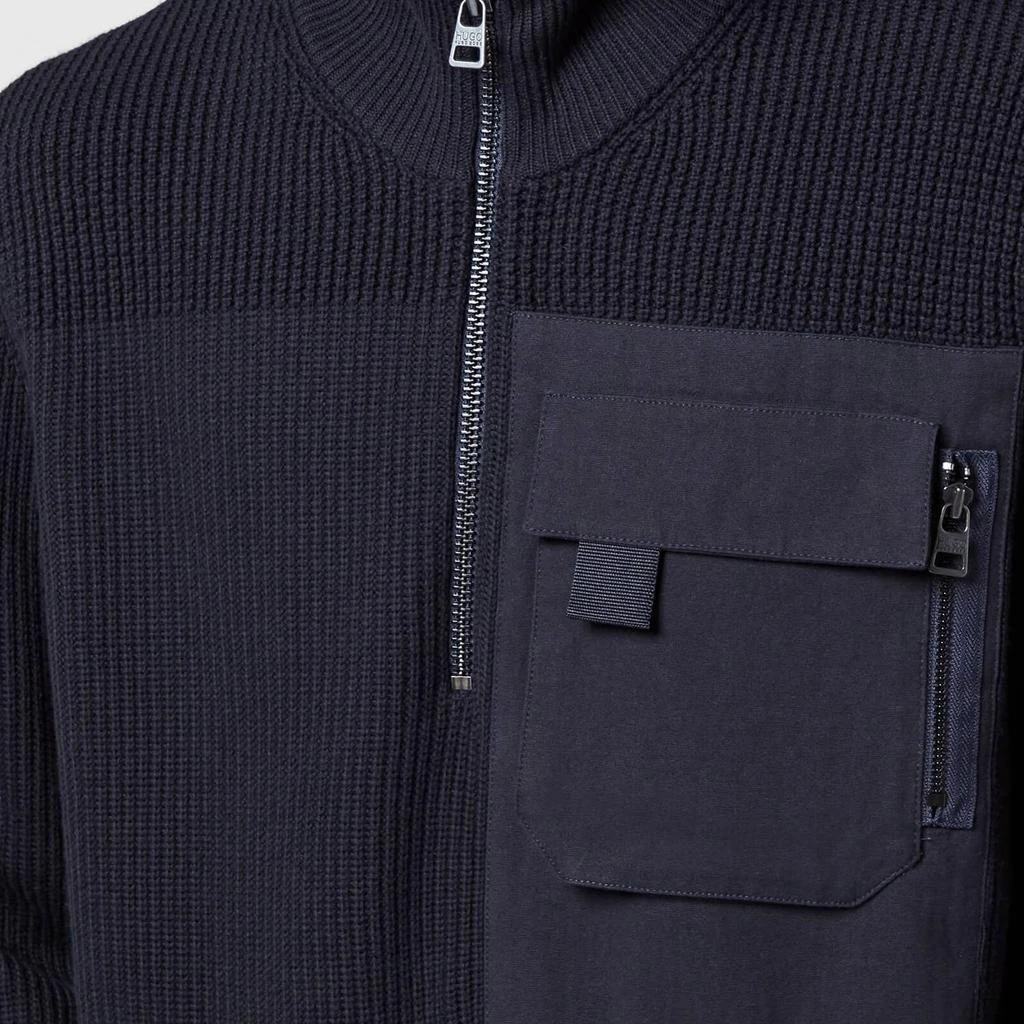 商品Hugo Boss|HUGO Men's Squato Quarter Zip Jumper - Navy,价格¥602,第3张图片详细描述