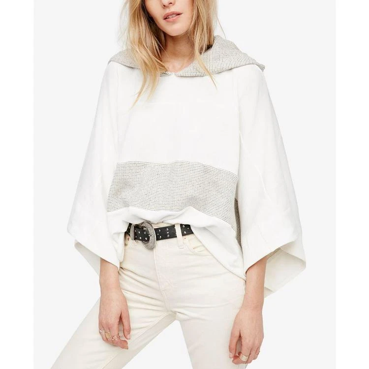 商品Free People|Never Say Never Cotton Hooded Poncho,价格¥284,第2张图片详细描述