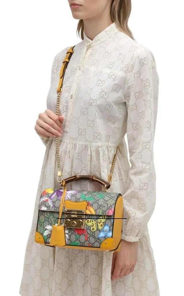 商品Gucci|Multicolor Small GG Flora Bamboo Padlock Bag,价格¥22861,第2张图片详细描述