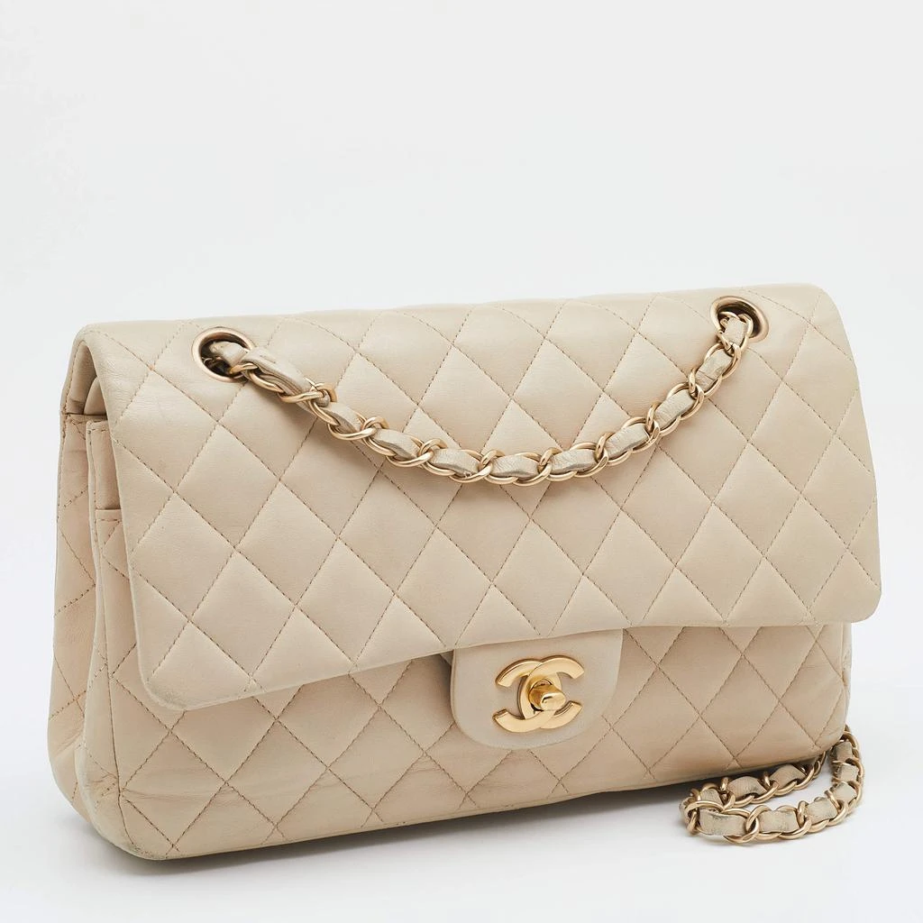 商品[二手商品] Chanel|Chanel Cream Quilted Leather Medium Classic Double Flap Bag,价格¥27248,第3张图片详细描述