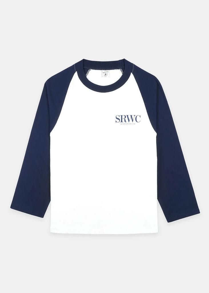 Sporty & Rich White & Navy Upper East Side T-Shirt商品第1张图片规格展示