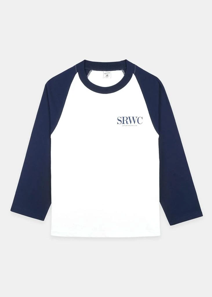 商品Sporty & Rich|Sporty & Rich White & Navy Upper East Side T-Shirt,价格¥401,第1张图片