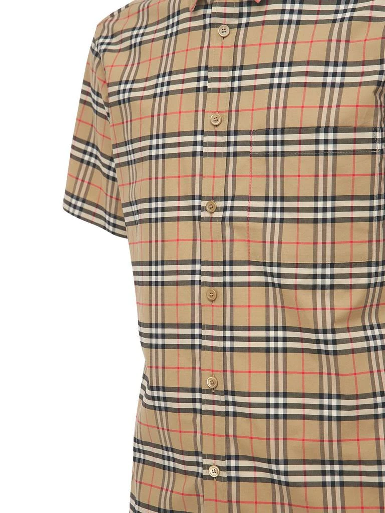 商品Burberry|Check Print Simpson Cotton S/s Shirt,价格¥4658,第3张图片详细描述