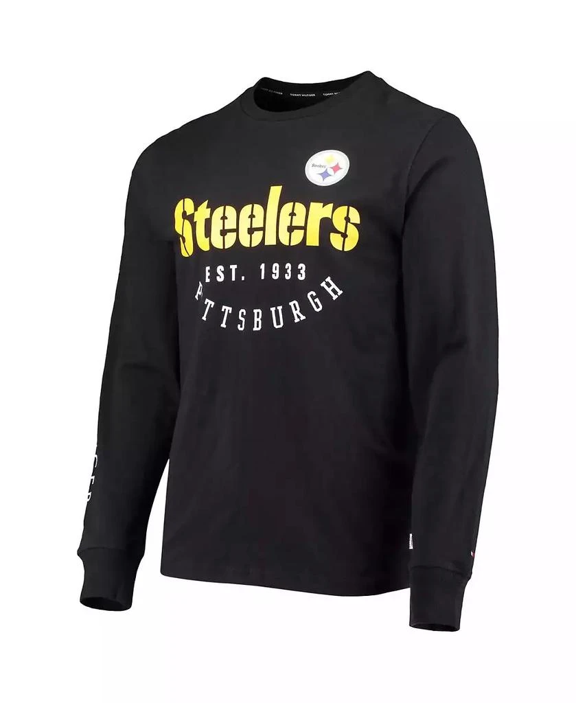 商品Tommy Hilfiger|Men's Black Pittsburgh Steelers Peter Long Sleeve T-shirt,价格¥356,第2张图片详细描述