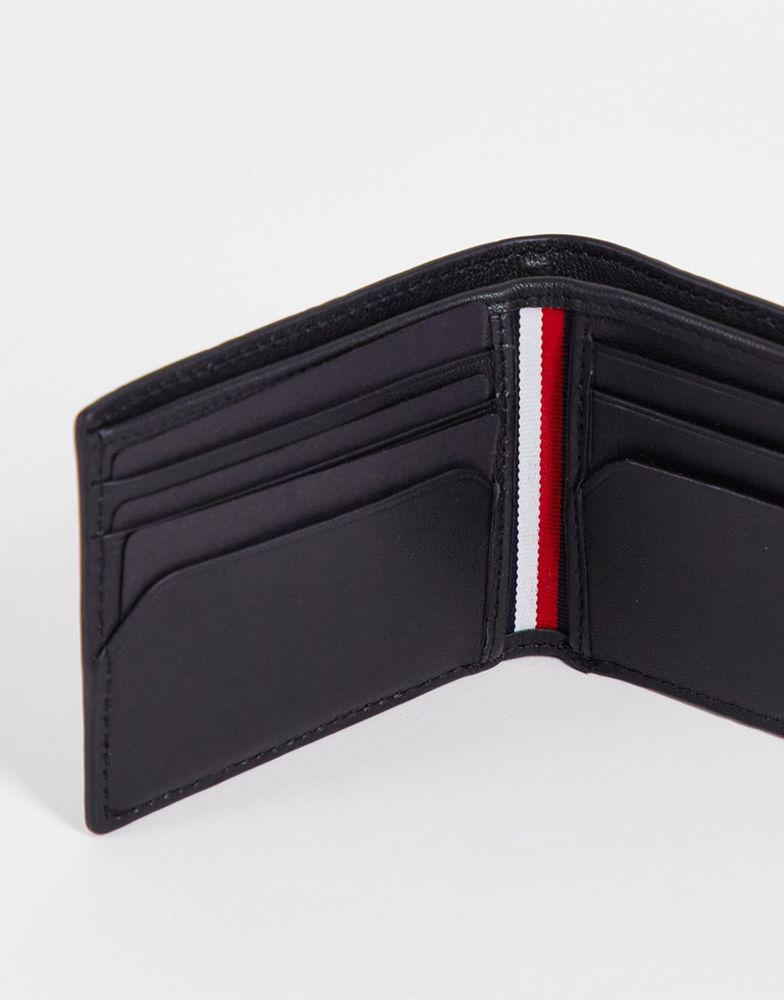Tommy Hilfiger monogram leather wallet in black商品第2张图片规格展示