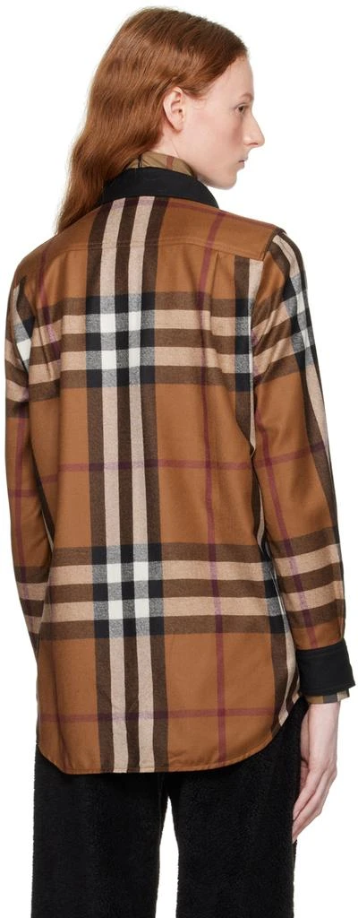 商品Burberry|棕色 Exaggerated Check 衬衫,价格¥3942,第3张图片详细描述