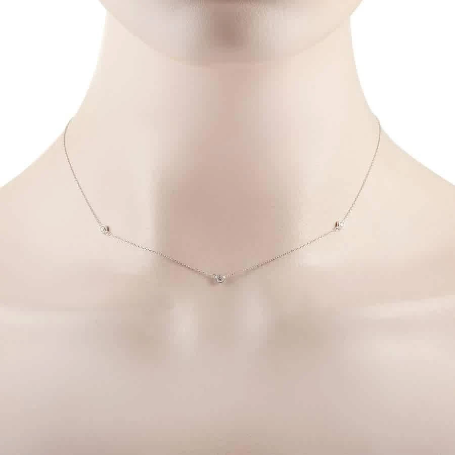 商品LB Exclusive|14K White Gold 0.20 ct Diamond Necklace,价格¥2748,第2张图片详细描述