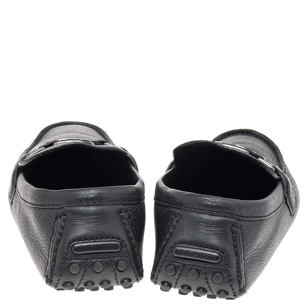 商品[二手商品] Louis Vuitton|Louis Vuitton Black Leather Hockenheim Slip On Loafers Size 40.5,价格¥3880,第5张图片详细��描述