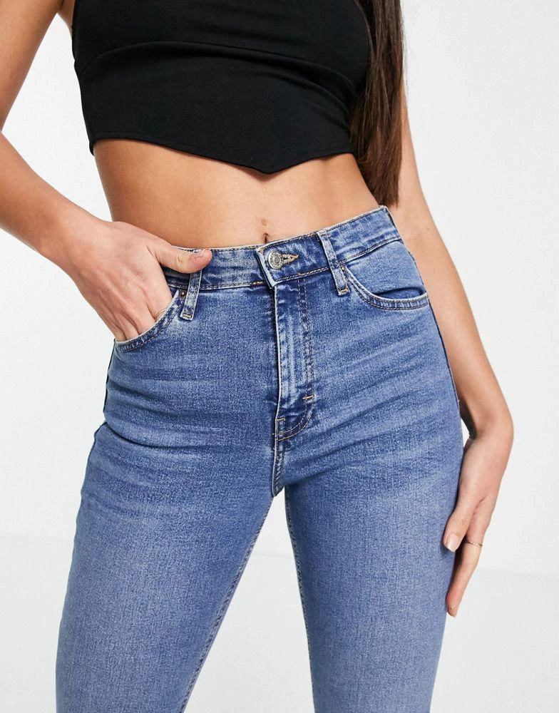 商品Topshop|Topshop Tall Jamie jeans in mid blue,价格¥217,第3张图片详细描述