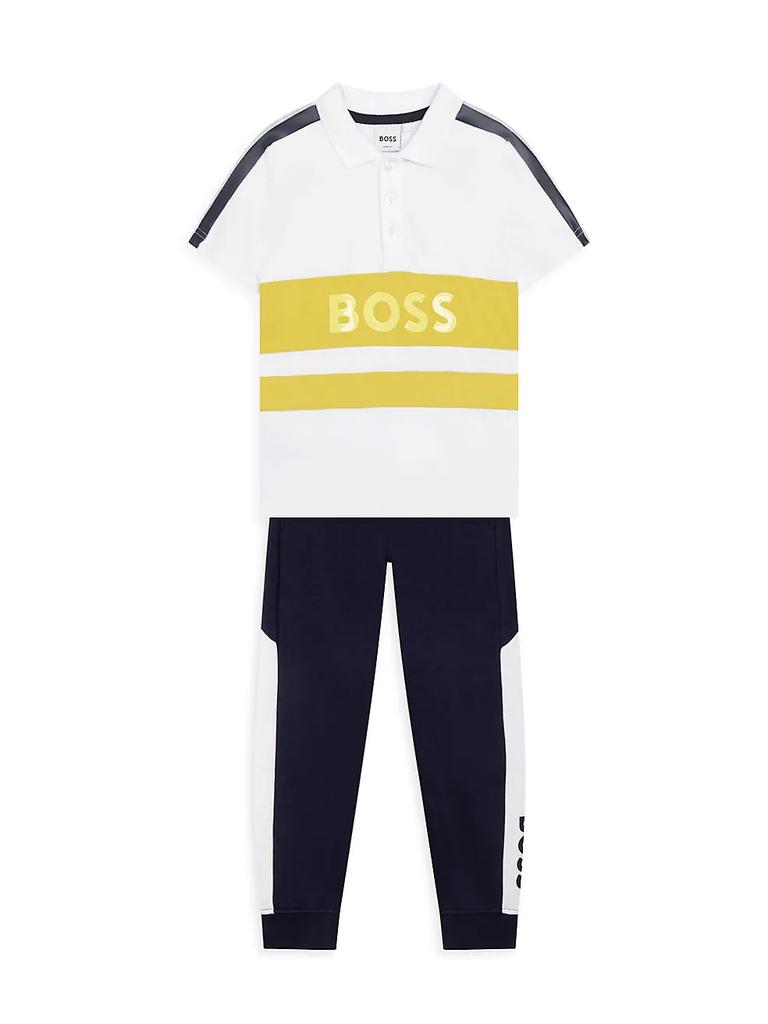 Little Boy's & Boy's Short-Sleeve Polo Shirt商品第2张图片规格展示