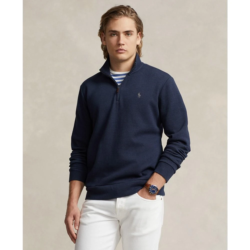 商品Ralph Lauren|Men's Double-Knit Mesh Quarter-Zip Pullover,价格¥664,第1张图片