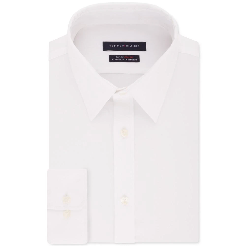 商品Tommy Hilfiger|Men's Fitted TH Flex Performance Solid Dress Shirt,价格¥238,第1张图片