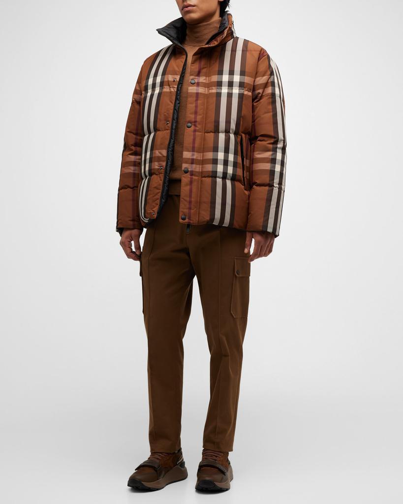 商品Burberry|Men's Digby Check Puffer Jacket,价格¥12898,第5张图片详细描述