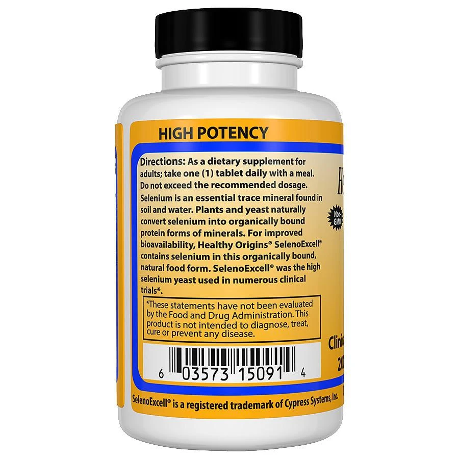 商品Healthy Origins|Seleno Excell 200mcg, Tablets,价格¥28,第2张图片详细描述
