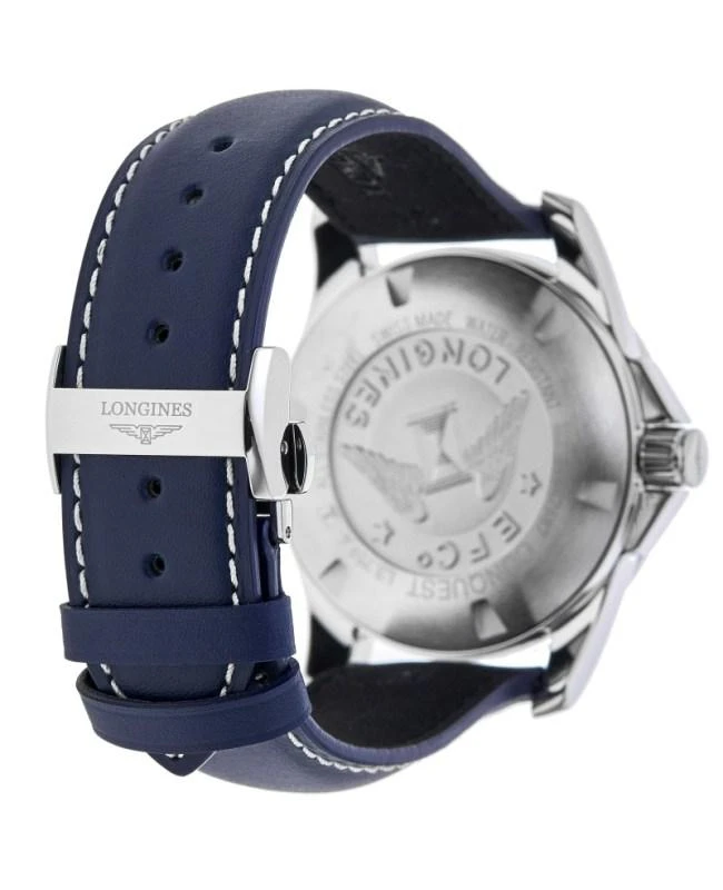 商品Longines|Longines Conquest Quartz Blue Dial Leather Strap Men's Watch L3.760.4.96.0,价格¥4883,第4张图片详细描述