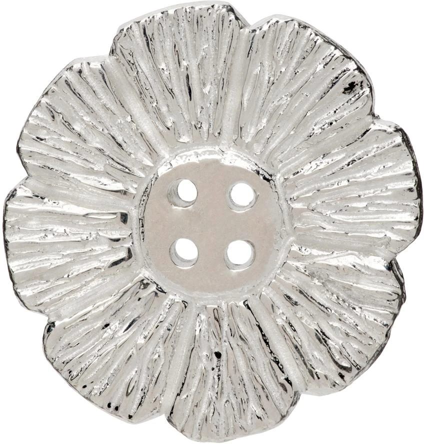 商品Bleue Burnham|SSENSE Exclusive Silver Marigold Button,价格¥530,第1张图片