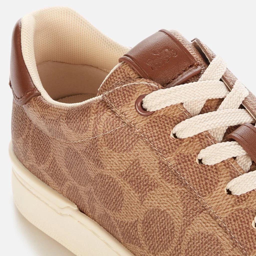 商品Coach|Coach Women's Lowline Coated Canvas Trainers - Tan,价格¥1325,第4张图片详细描述