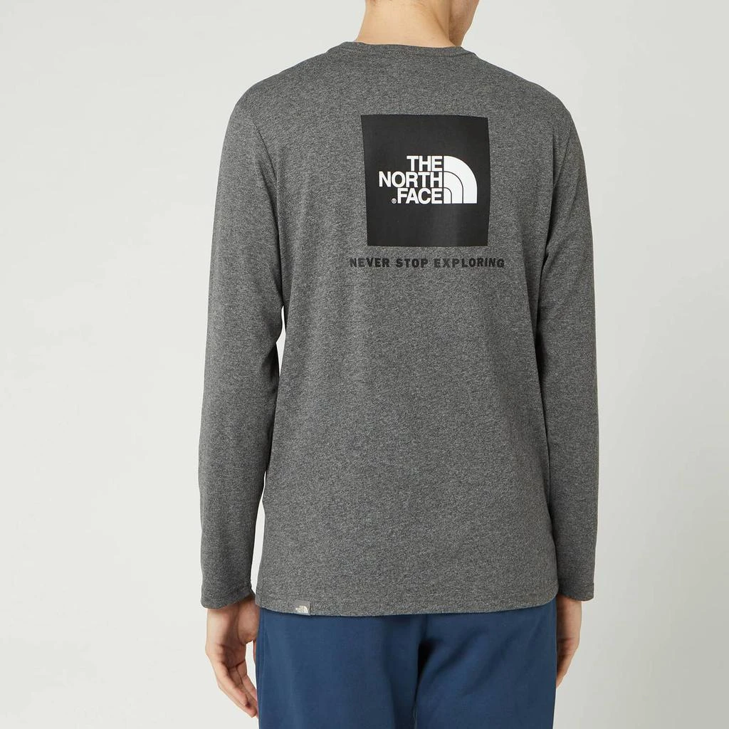 商品The North Face|The North Face Men's Long Sleeve Red Box T-Shirt - Medium Grey Heather,价格¥341,第2张图片详细描述