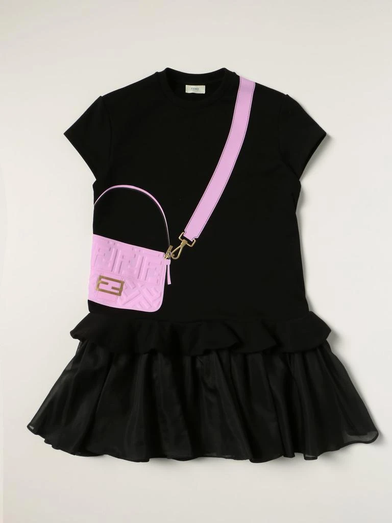 商品Fendi|Fendi cotton dress with Fendi Baguette print,价格¥4449,第1张图片